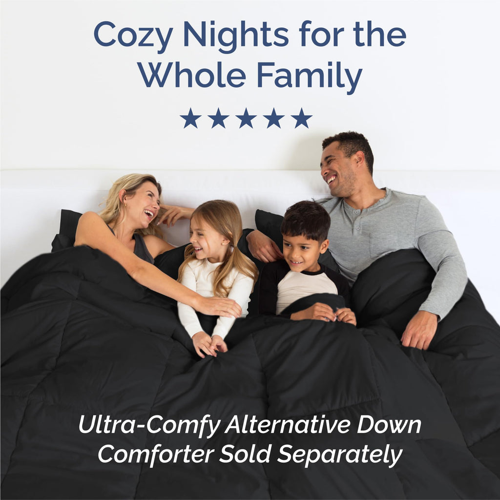 King Size 4 Piece Sheet Set - Comfy Breathable & Cooling Sheets - Hotel Luxury Bed Sheets for Women & Men - Deep Pockets, Easy-Fit, Extra Soft and Wrinkle Free Sheets - Black Oeko-Tex Bed Sheet Set