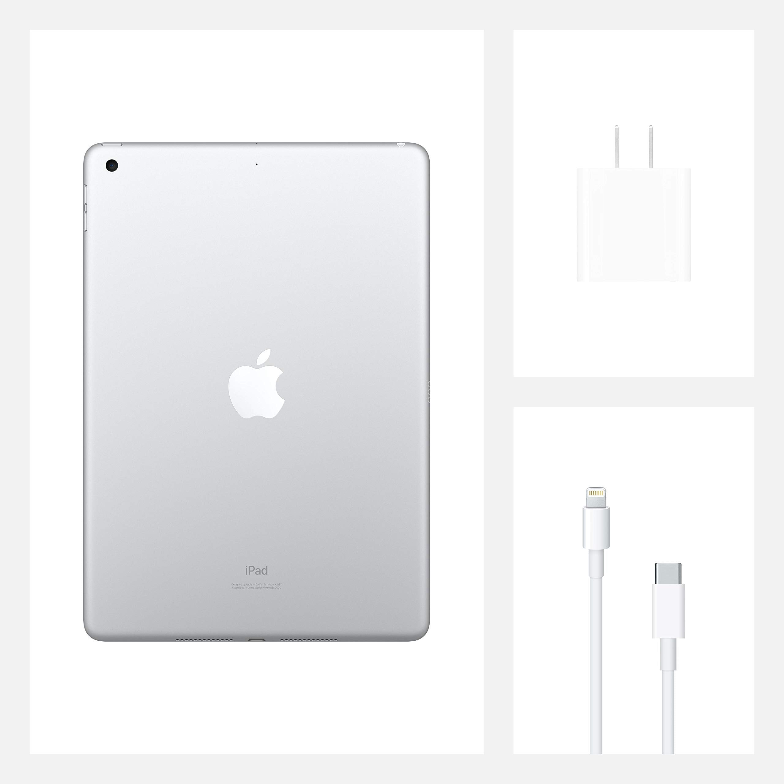 Apple 2020 iPad 8th Gen 10.2-inch, Wi-Fi + Cellular, 32GB - Silver (Renewed)
