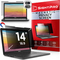 SightPro Magnetic Laptop Privacy Screen 14 Inch 16:9 - Patented Removable Laptop Privacy Filter Shield and Protector