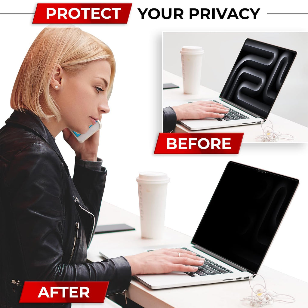 SightPro Magnetic Privacy Screen for MacBook Pro 14 Inch (2021-2026, M1-M5, Pro, Max) Patented Removable Laptop Privacy Filter Shield and Protector