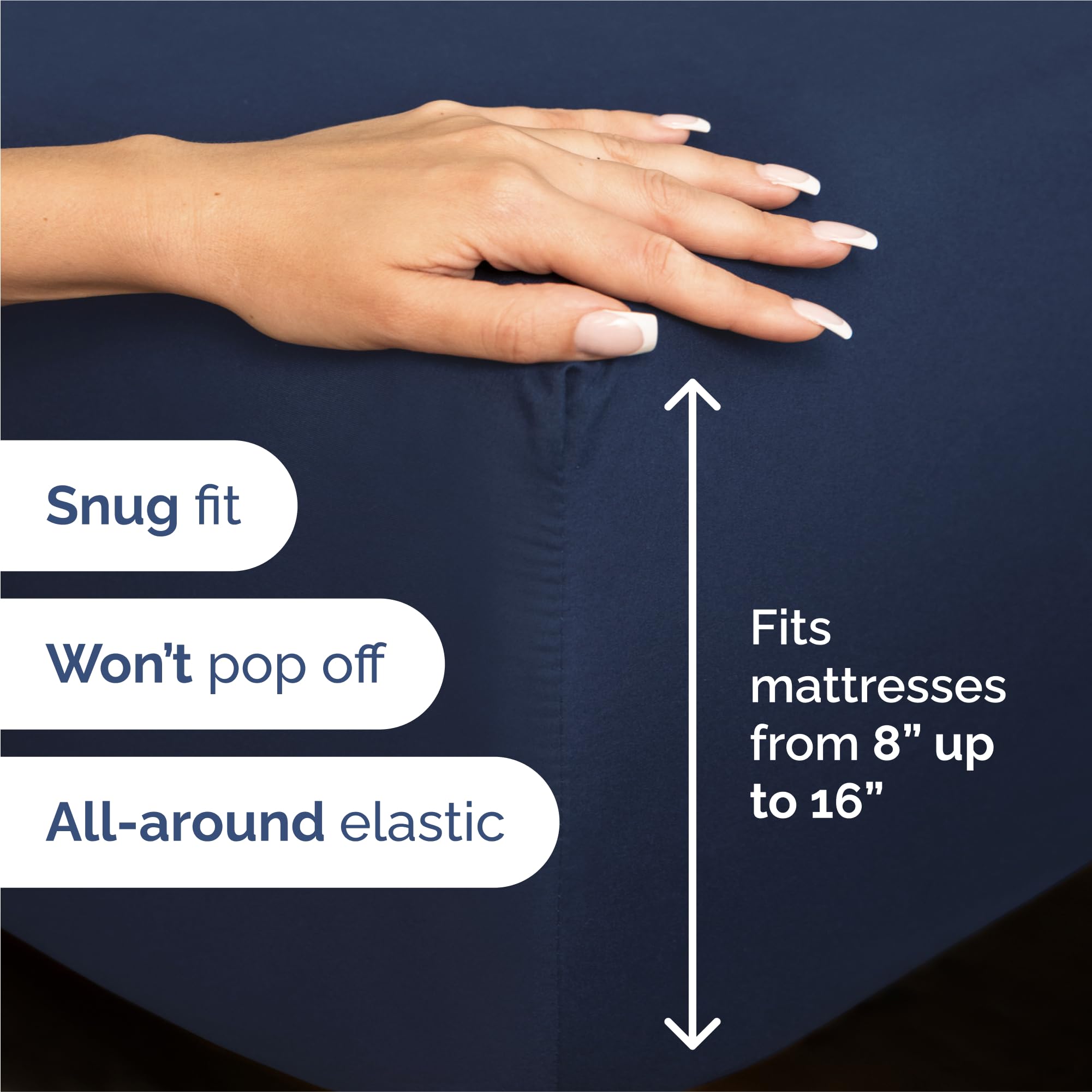 King Size 4 Piece Sheet Set - Comfy Breathable & Cooling Sheets - Hotel Luxury Bed Sheets for Women & Men - Deep Pockets, Easy-Fit, Extra Soft & Wrinkle Free Sheets - Navy Blue Oeko-Tex Bed Sheet Set