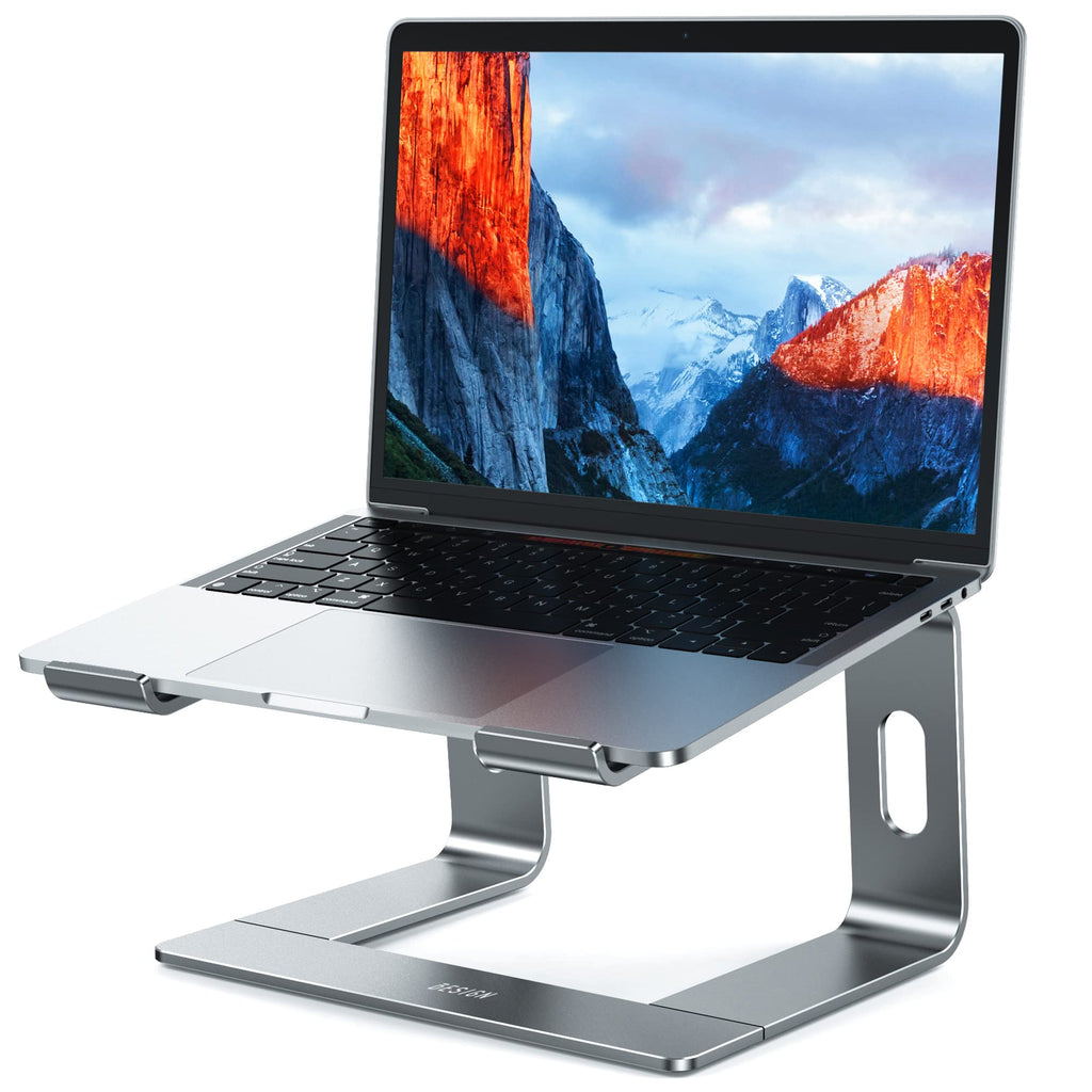 BESIGN LS03 Aluminum Laptop Stand, Ergonomic Detachable Computer Stand, Notebook Holder, Laptop Mount Compatible with Air, Pro, Dell, HP, Lenovo More 10-15.6" Laptops, Gray