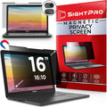 SightPro Magnetic Laptop Privacy Screen 16 Inch 16:10 - Patented Removable Laptop Privacy Filter Shield and Protector