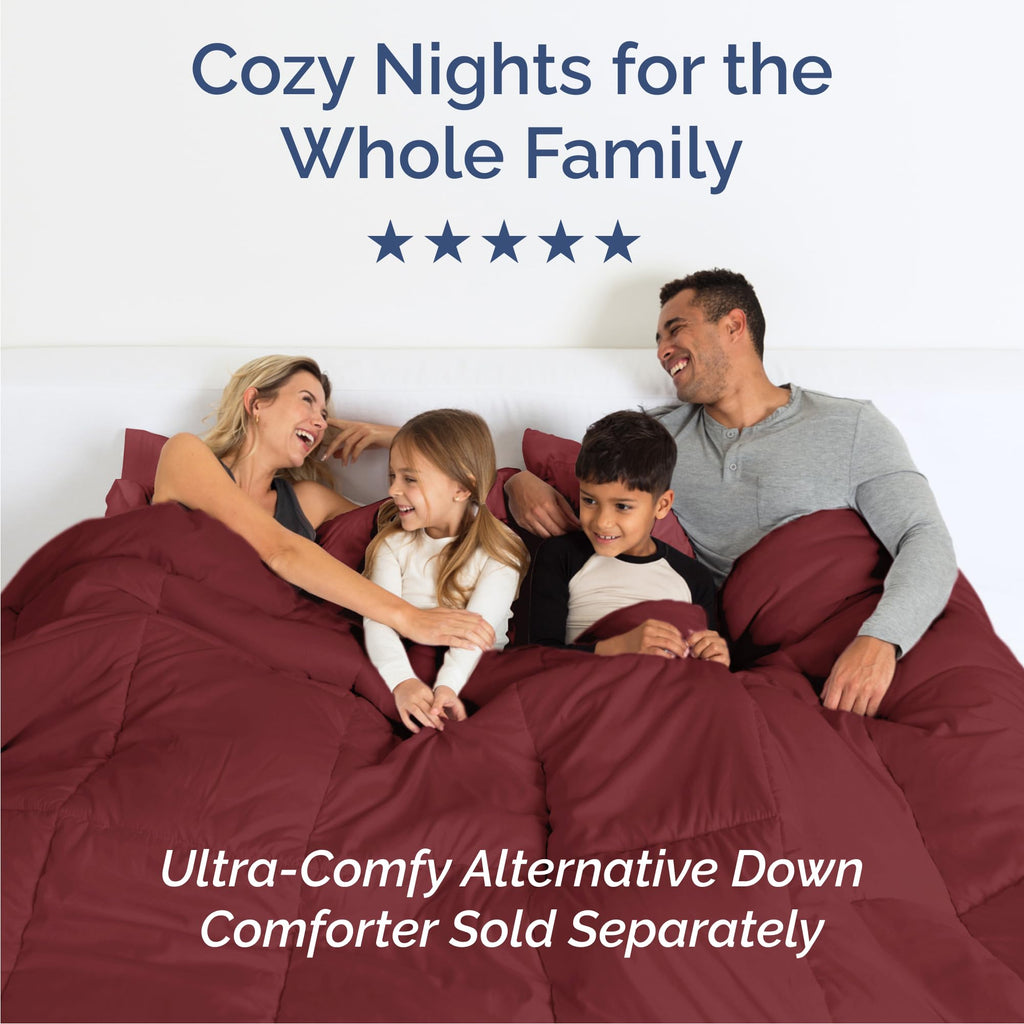 Queen Size 4 Piece Sheet Set - Comfy Breathable & Cooling Sheets - Hotel Luxury Bed Sheets for Women & Men - Deep Pockets, Easy-Fit, Extra Soft & Wrinkle Free Sheets - Burgundy Oeko-Tex Bed Sheet Set