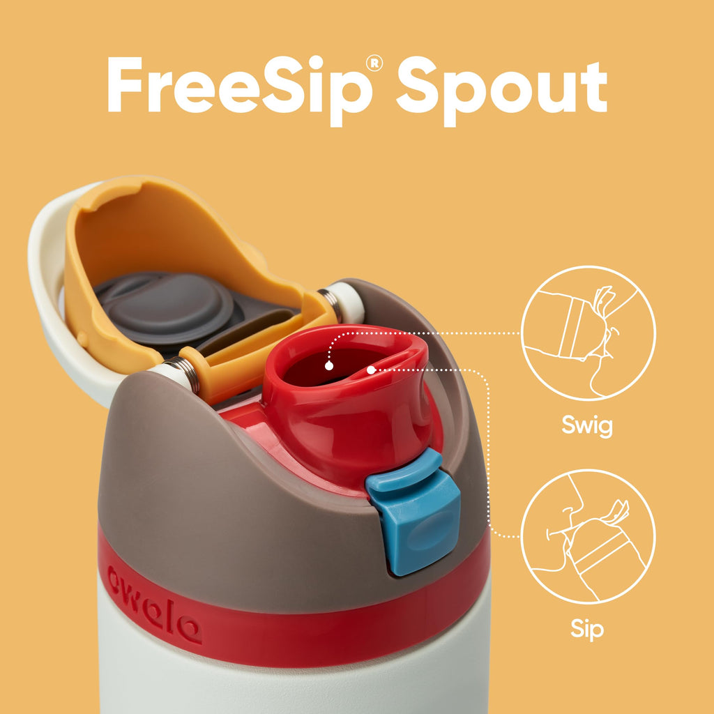 Owala FreeSip Insulated Stainless Steel Water Bottle with Straw, BPA-Free Sports Water Bottle, Great for Travel, 24 Oz, Boneyard