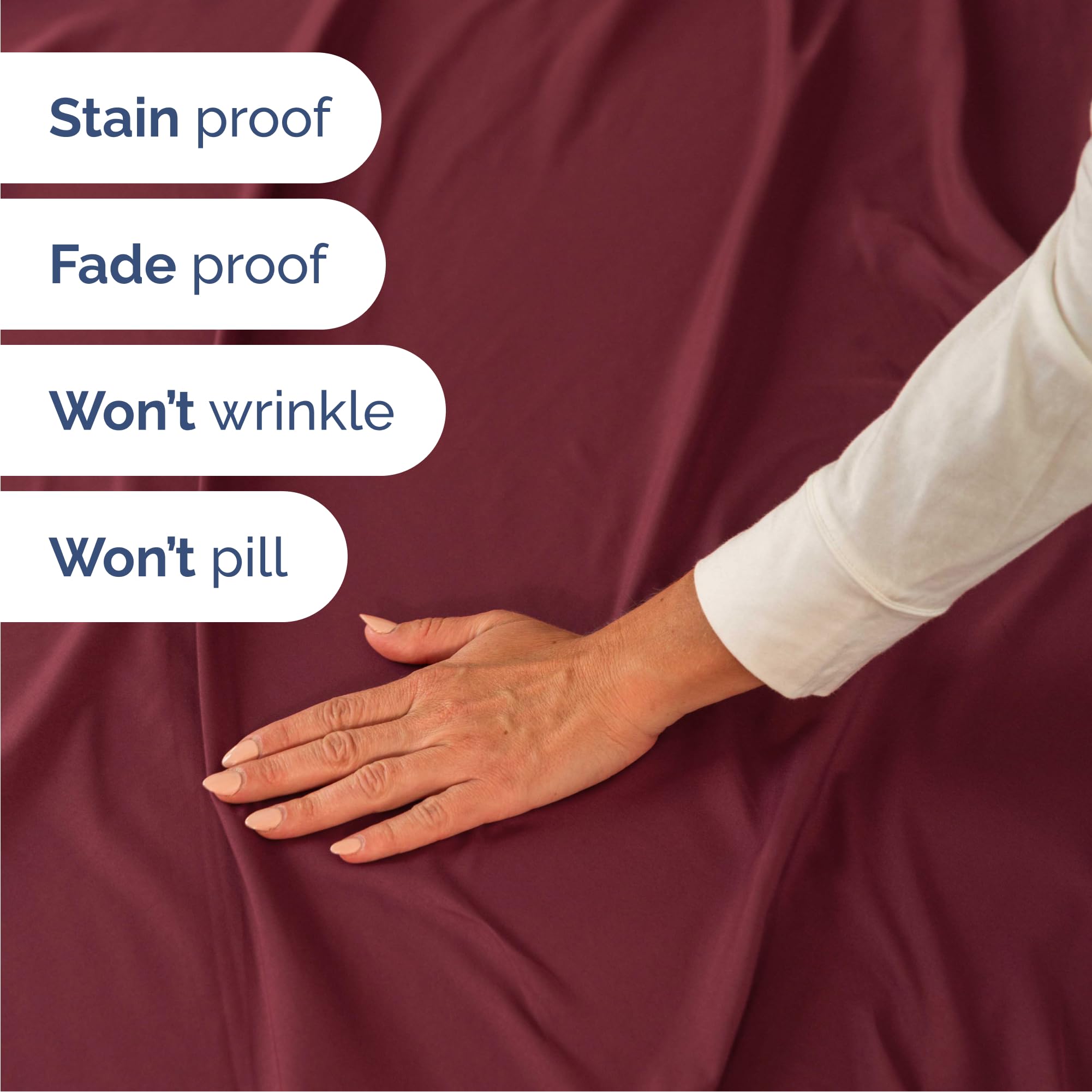 Queen Size 4 Piece Sheet Set - Comfy Breathable & Cooling Sheets - Hotel Luxury Bed Sheets for Women & Men - Deep Pockets, Easy-Fit, Extra Soft & Wrinkle Free Sheets - Burgundy Oeko-Tex Bed Sheet Set