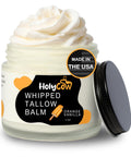 HolyCow 100% Grass Fed Beef Tallow For Skin - Whipped Tallow Balm with Organic Jojoba Oil (Unscented/Herb-Infused), Grass Fed Beef Tallow Face Moisturizer for Eczema, Baby, Lip Balm