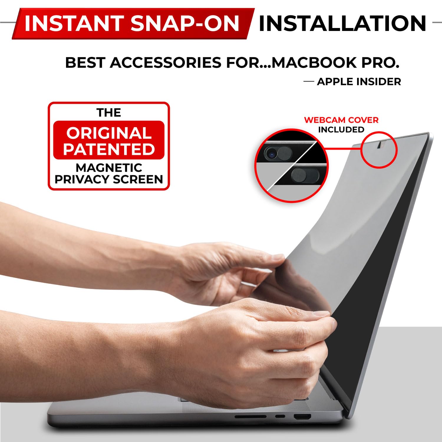 SightPro Magnetic Privacy Screen for MacBook Air 13 Inch (2018, 2019, 2020, 2021, M1) Patented Removable Laptop Privacy Filter Shield and Protector