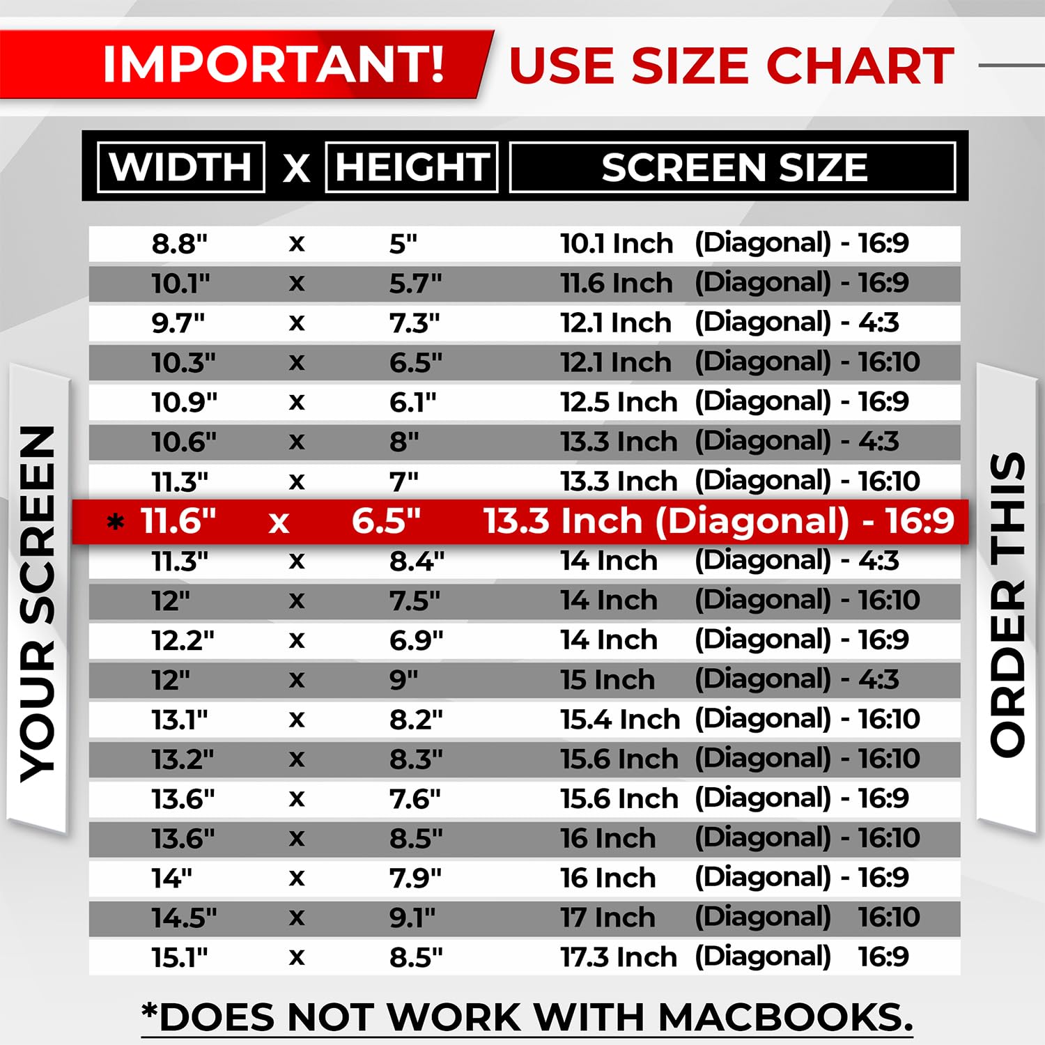 SightPro Magnetic Laptop Privacy Screen 13.3 Inch 16:9 - Patented Removable Laptop Privacy Filter Shield and Protector