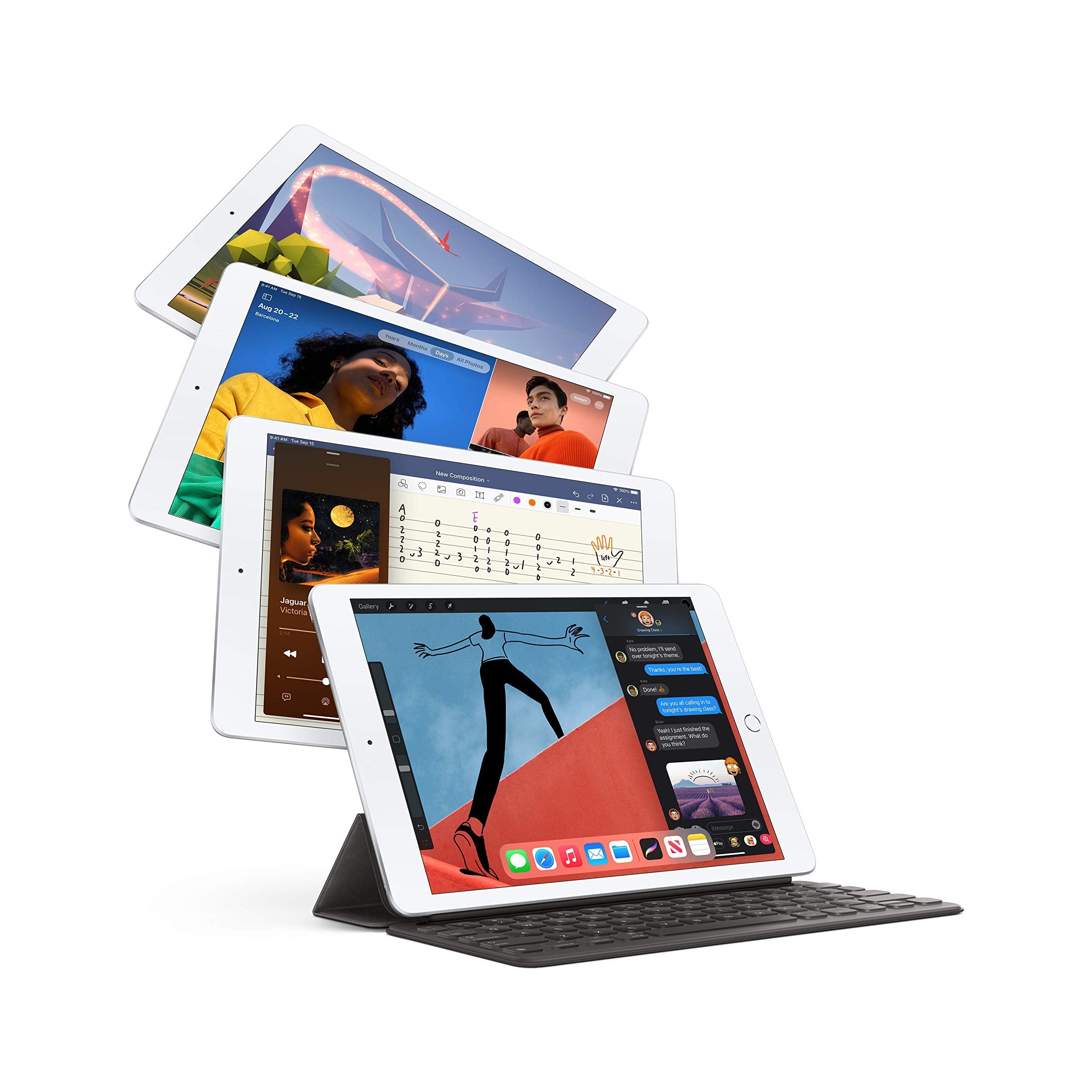 Apple iPad (10.2-inch, Wi-Fi, 32GB) - Silver (Latest Model, 8th Generation) (Renewed)