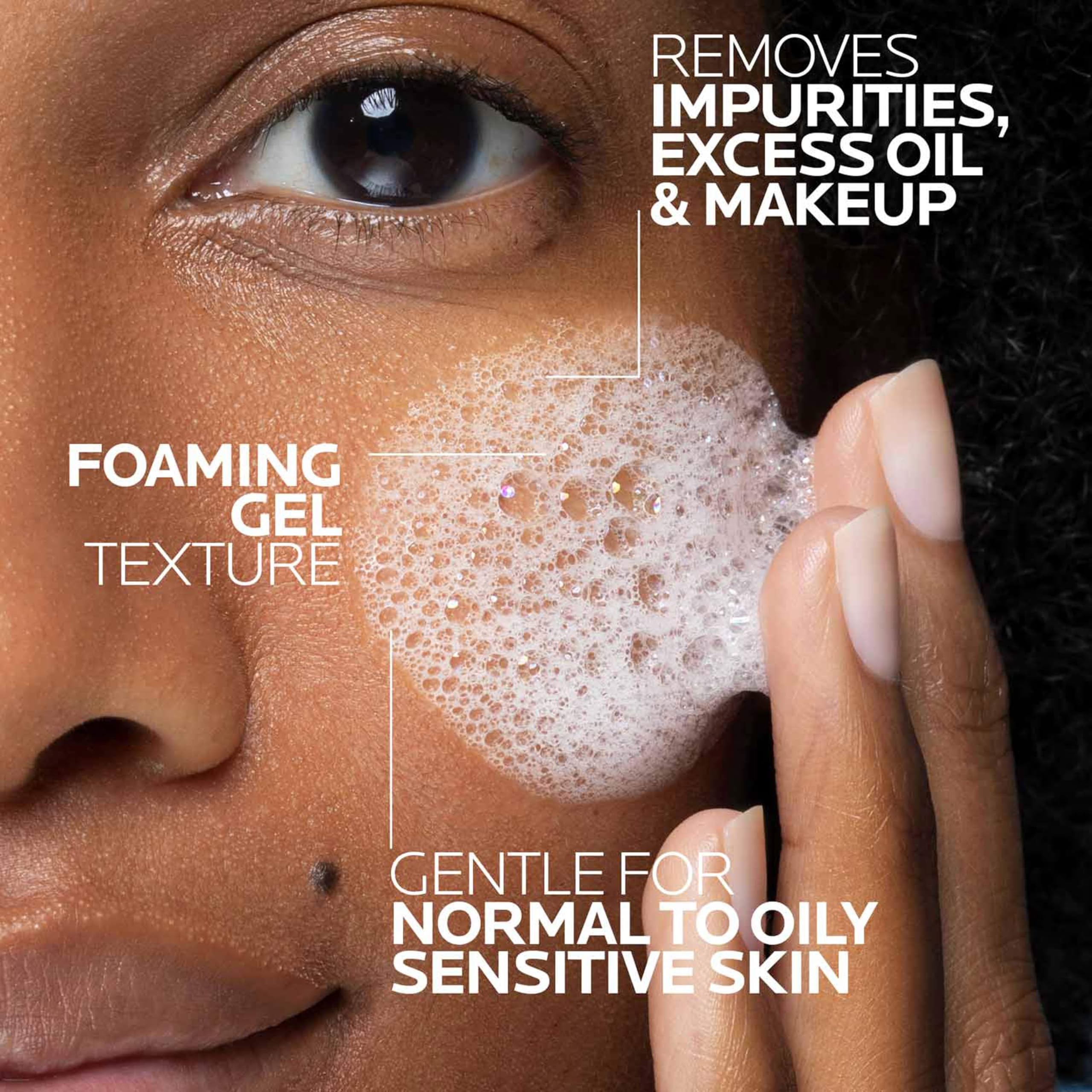 La Roche-Posay Toleriane Purifying Foaming Facial Cleanser, Oil Free Face Wash for Women & Men with Niacinamide + Ceramides, Pore Cleanser Safe For Sensitive Skin, Won’t Dry Out Skin, Soap Free, 200ml
