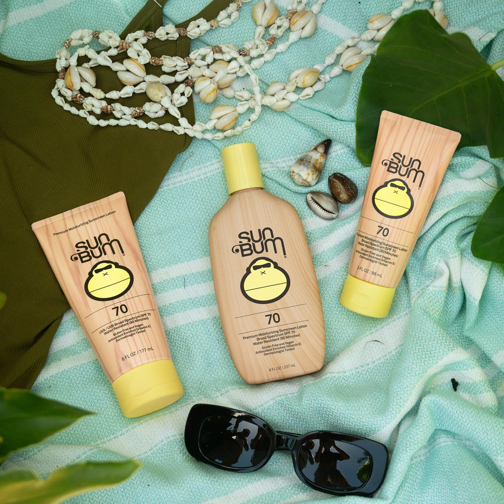Sun Bum Original SPF 70 Sunscreen Body Lotion - Broad Spectrum Moisturizing Sunscreen with Vitamin E - Hawaii 104 Act Compliant (Made without Octinoxate & Oxybenzone) - 8 oz