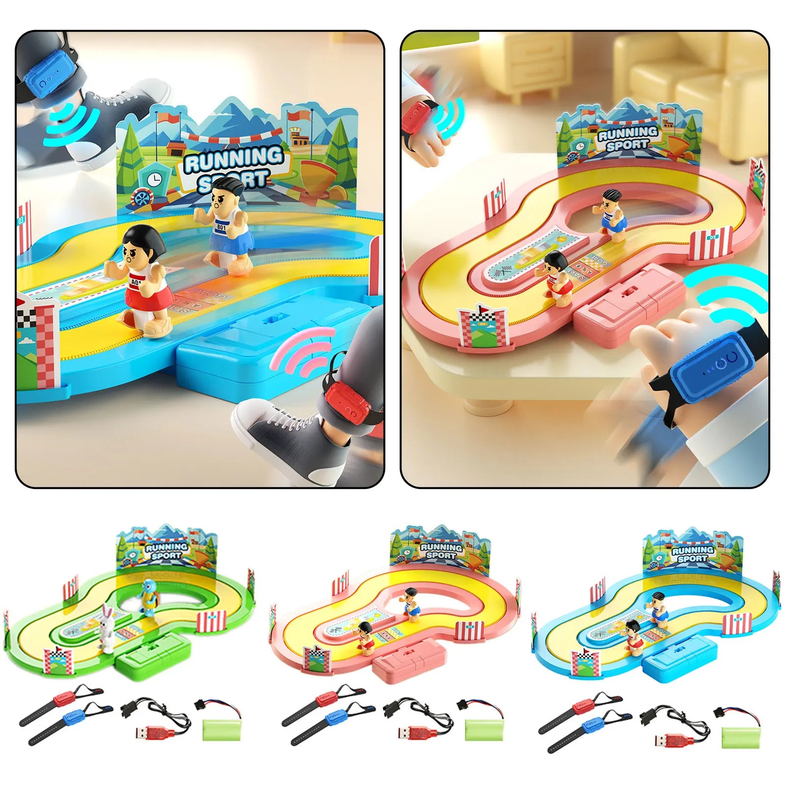 Wireless Motion Sensing Racing Board Game Two Player Interactive Tabletop Racing Control Boosts Reflexes & Coordination Gift
