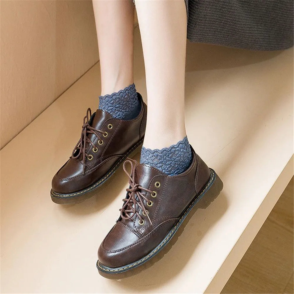 4 Pairs Casual Low Tube Lace Thermal Socks Women Thick Home Floor Socks Warm Velvet Solid Anti-slip Slippers