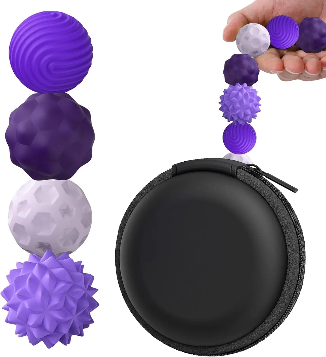 Silicone Magnetic Fidget Balls Fidget Toys Stress Balls for Adults Sensory Stone Travel Toys for Calming Autism and ADHD